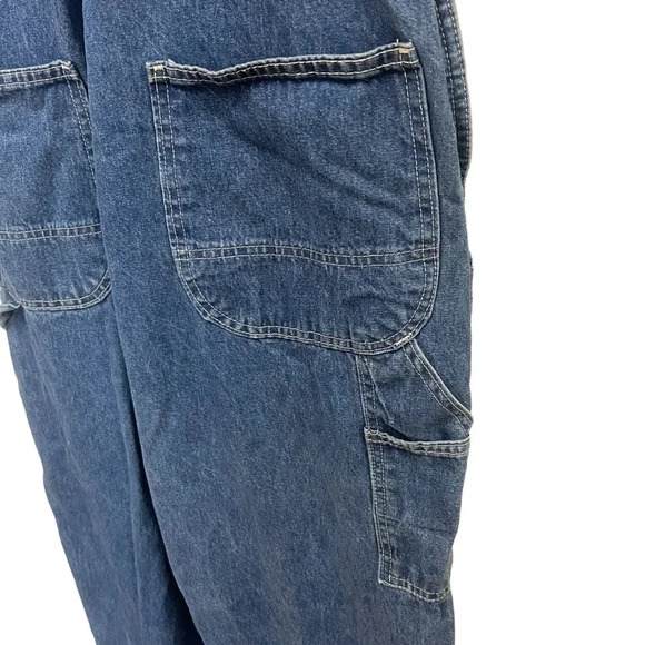 Vintage USA Works Denim Carpenter Overalls Size 40x32 Made In USA 100% cotton - Picture 4 of 12